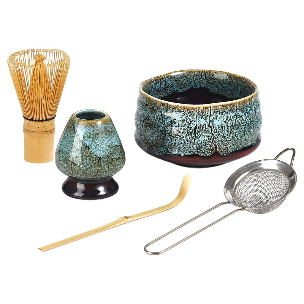 5 Pz/Set Matcha Tea Brush Baibenli Song Dynasty Matcha Bowl Bamboo Stand Tea Dial Pennelli Per Mescolare Strumento Per Frullatore Per Ordinare Il Tè