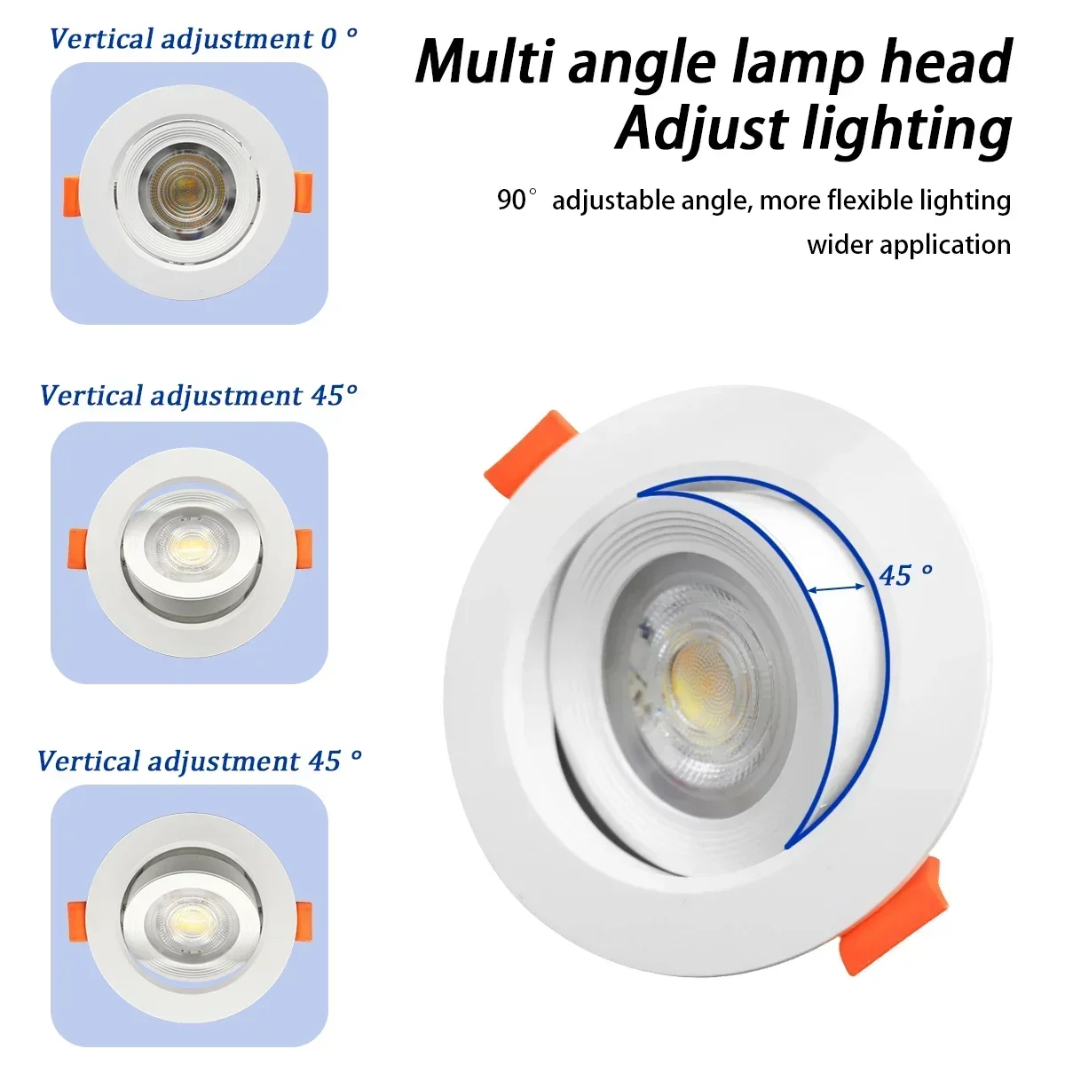 2Pack Round Recessed LED Ceiling Spotlight Downlight Sfeedf1711ac64f41a2404a8f836d236bT