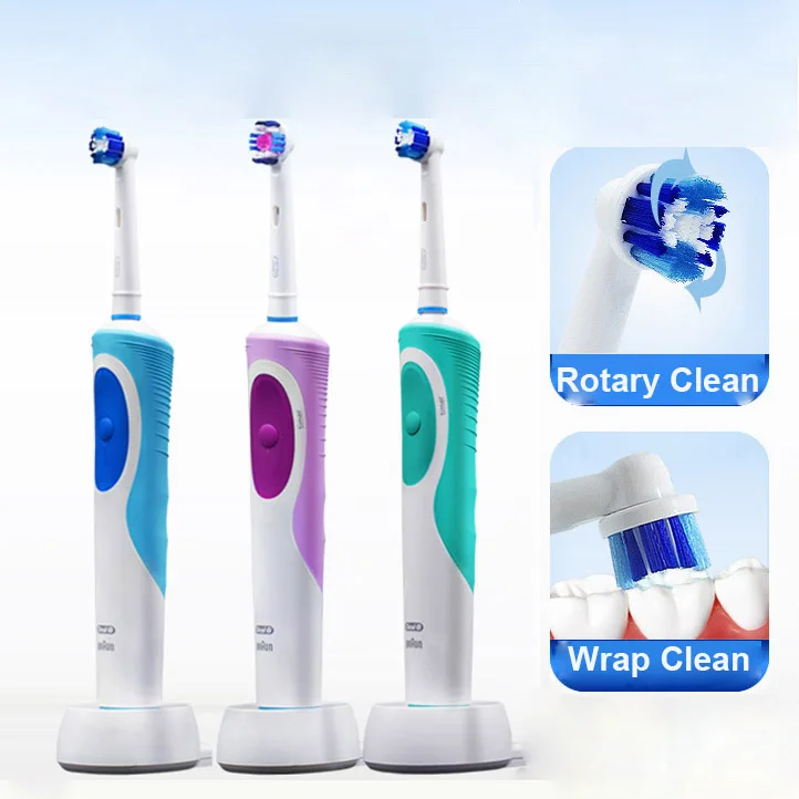Electric Toothbrush Oral B Rotation Cleaning Oral 3D White Adult Vitality Inductive Charging + Gift Brush Head