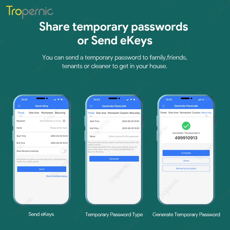 قفل ذكي دخول متعدد TTLOCK عن بعد