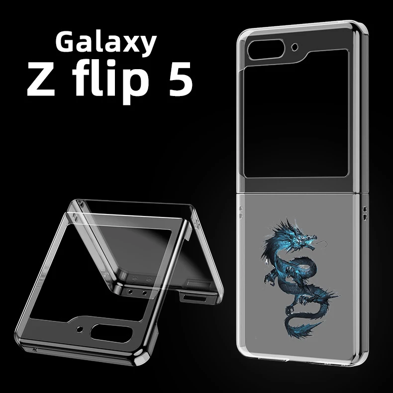 Custodia Rigida Per Pc Cartoon Dragon Per Samsung Galaxy Z Flip 5 Cover Trasparente Per Galaxy Z Flip 5 Custodia Antiurto Pieghevole
