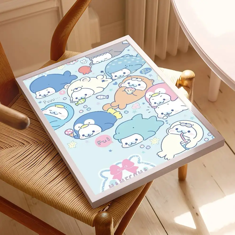 Kawaii Cartoon Mamegoma NIEDLICHE DIY Klebrige Poster Whitepaper Drucke Poster Kunstwerk Vintage Dekorative Malerei – Detail 10