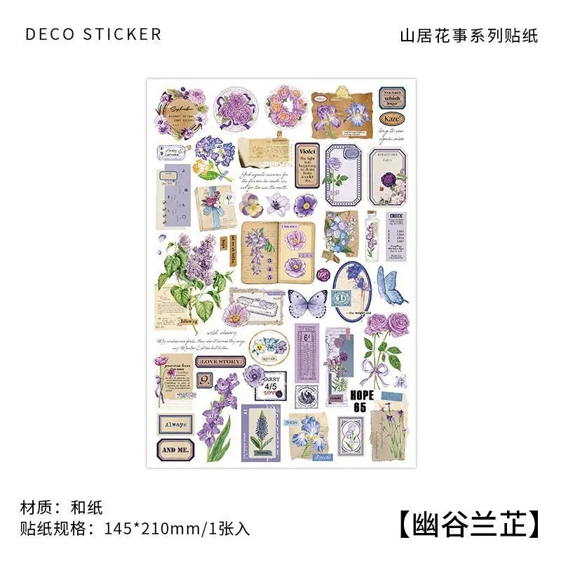 Colorful Butterfly Flower Stickers - Mixed Pattern Collection for Scrapbook Decoration and Gifts