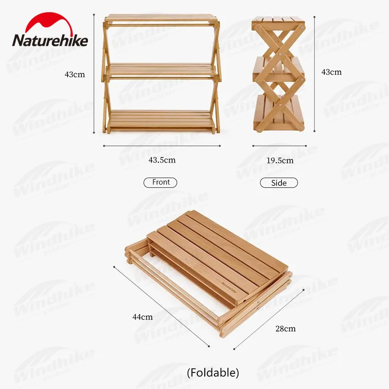 Naturehike Camping Folding Rack 3 Layered Desktop Storage Racks