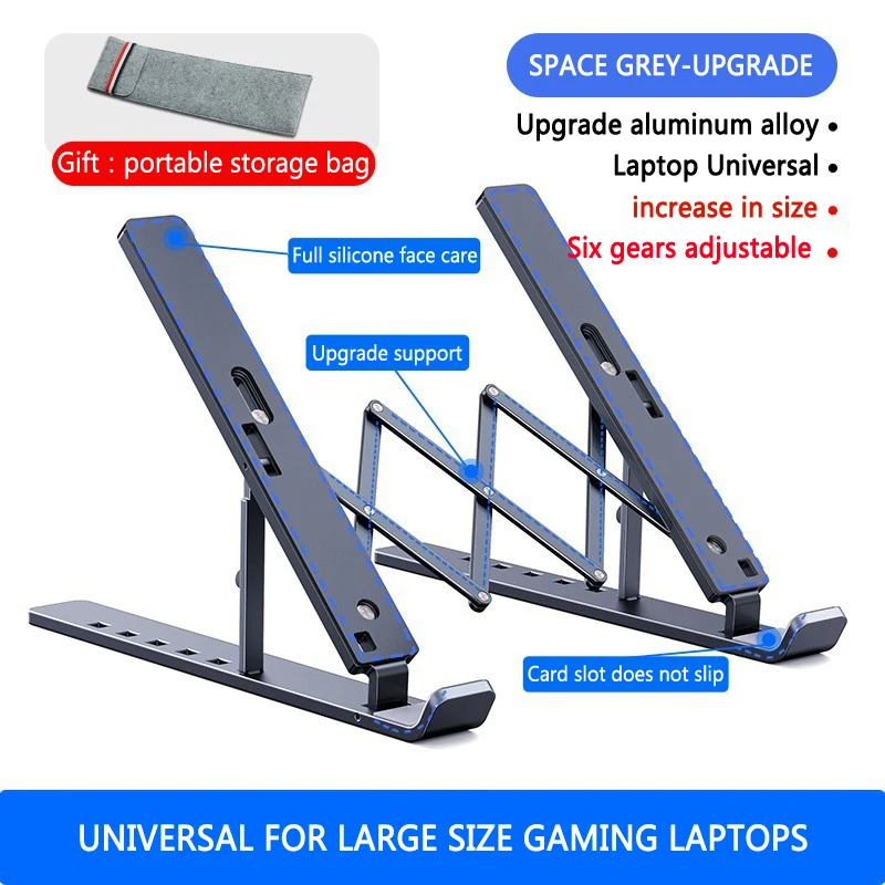 2022 NEW LS501 Aluminum Alloy Laptop Stand Notebook Computer Accessories Stand for Laptops Compatible with 10-15.6 Inch Notebook best laptop cooling stand Laptop Accessories