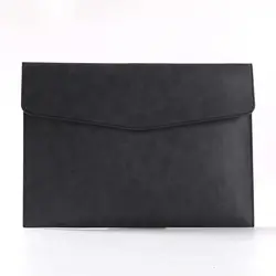 Sleek PU Leather Business Document Organizer & Laptop Bag (Black)