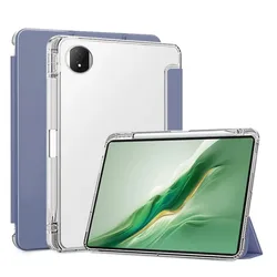 Magnetic Folding Stand Smart Tablet Case with Pencil Holder - Honor MagicPad2 12.3 (Lavender)