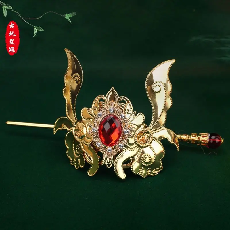Фото Китайские традиционные Мужские украшения головной убор Hanfu Мужская и женская одежда для волос искусственная Мужская винтажная туинга Topknot подходит для мужчин и женщин №5