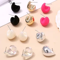 3Pairs Fashion Minimalist Drop Stud Earrings Set Women Colorful Boho Hoop Earrings Jewelry Gifts - Image 4
