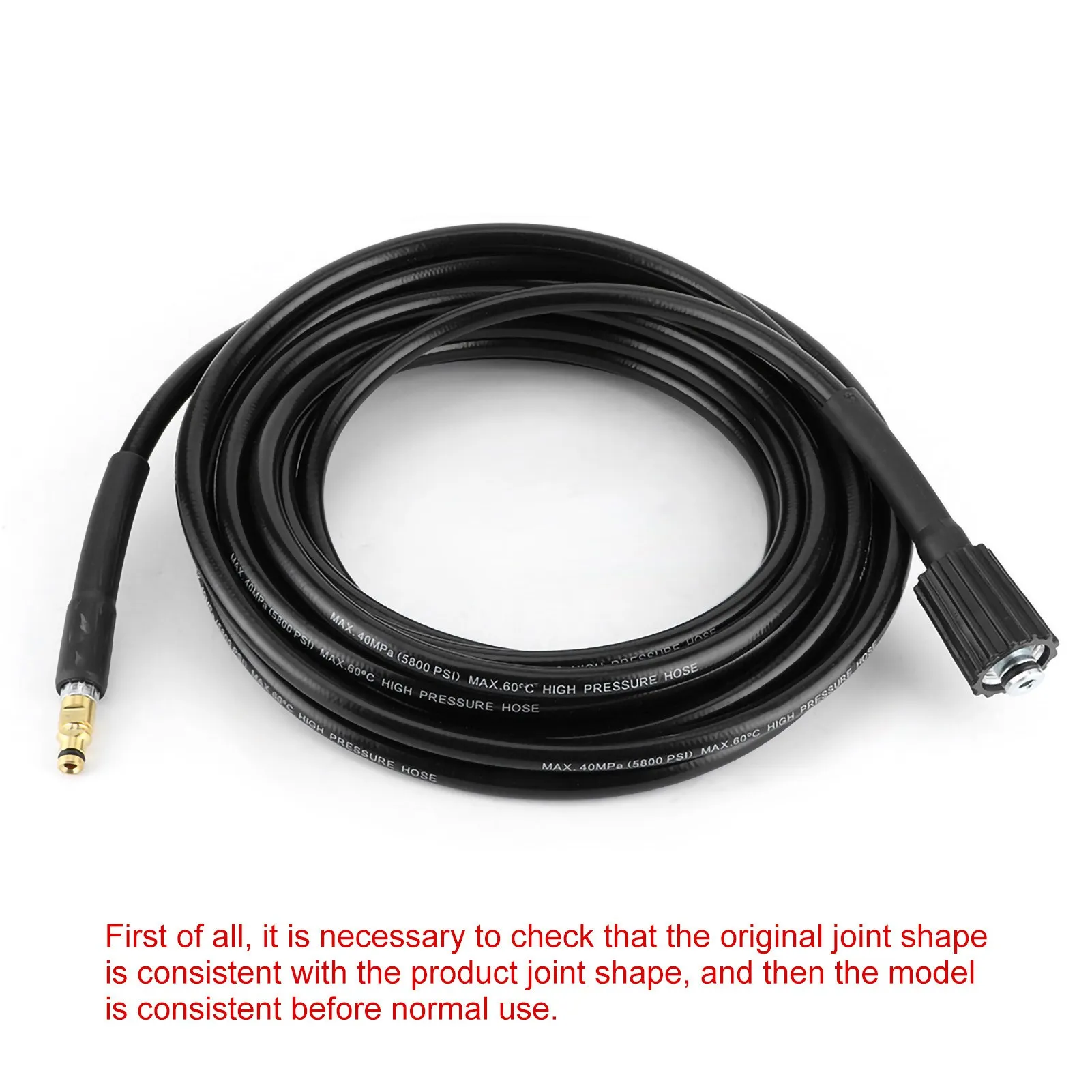 6m/8m/10m/15m 40MPa/5800PSI Auto Washer Hose High Pressure Water Cleaning Rubber Pipe Fit for Karcher K2 K3 K4 K5 3