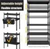 2 Packs All Metal 36" W x 16" D x 71" H Storage Shelves - 5 Tier Heavy Duty Adjustable Garage Shelving Unit Freestanding Shelf 6