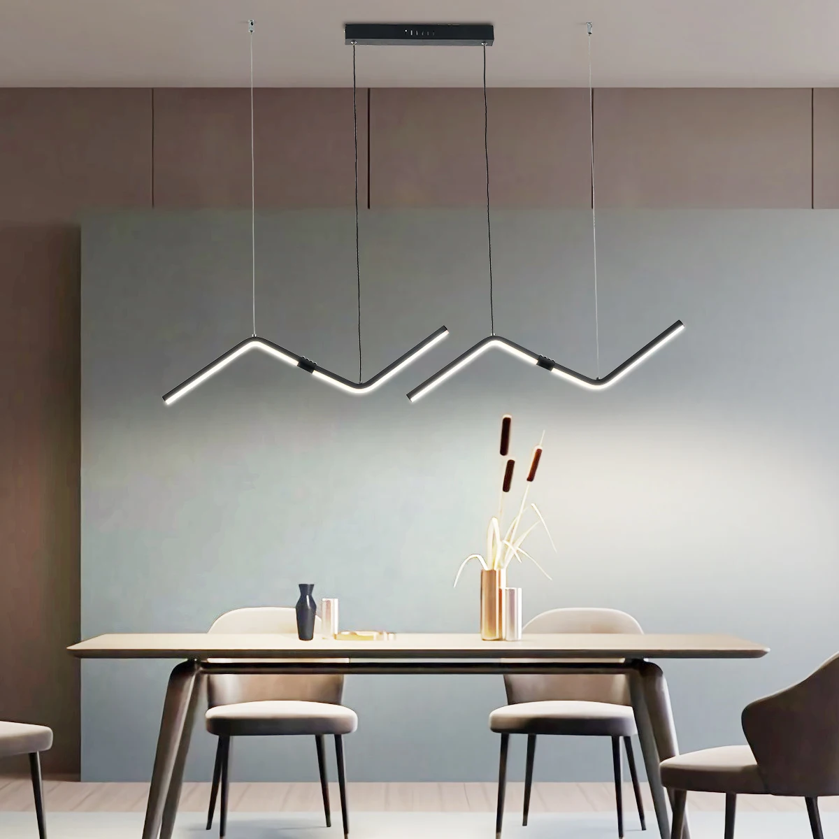 Modern Led Pendant Lights AC85-265V For Dining Kitchen Room Bar Home Deco Pendant Lamp Fixtures 900/1200mm Length Painted granite kitchen sink