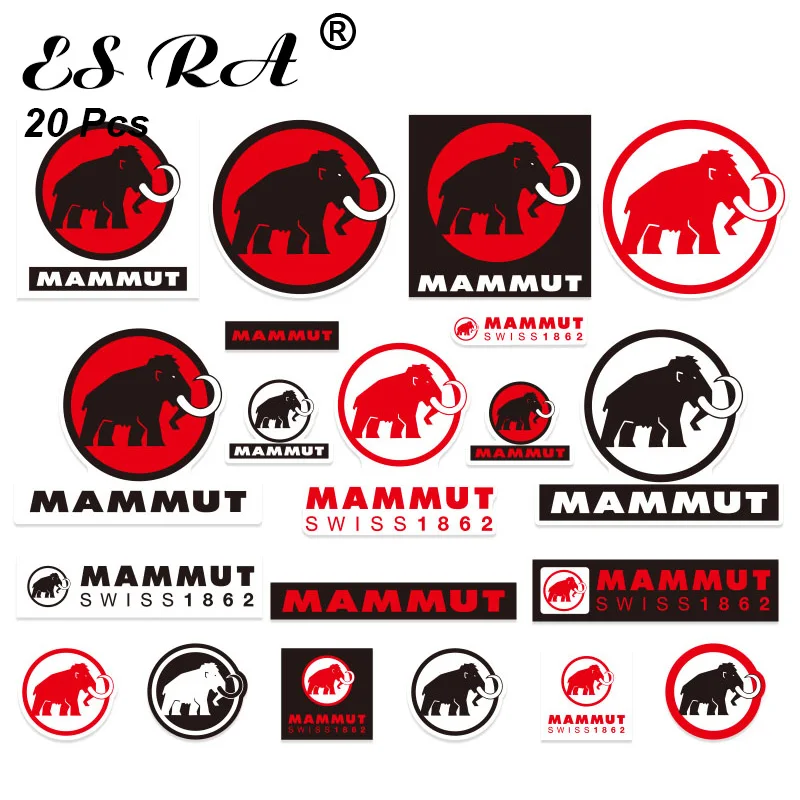 20 개/대 노트북 스티커 세트 브랜드 로고 모바일 스티커 캠핑 방수 PVC 야외 브랜드 투수 수하물 장식