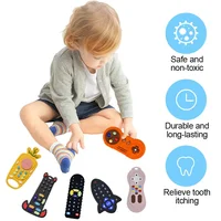 Baby Silicone Teether Toys Remote Control Shape Teether Rodent Gum Pain Relief Teething Toy Kids Sensory Educational Healthcare 2