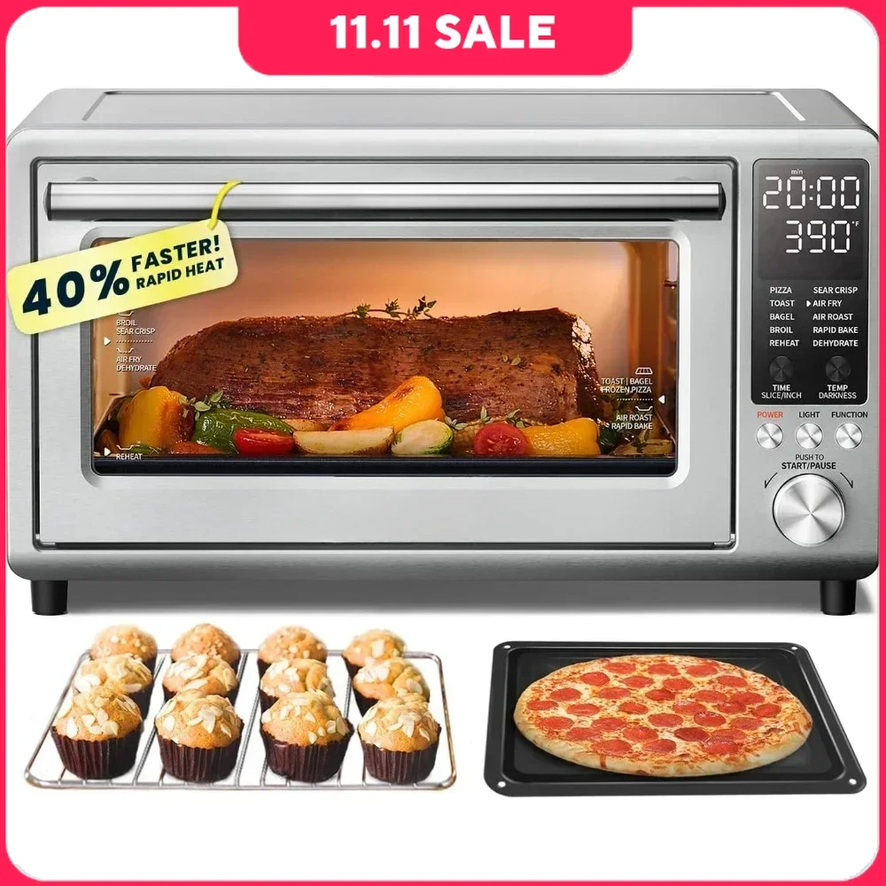 Microwave Ovens Air Fryer Ultra-Rapid Heat Technology Convection Countertop 4 Accessories 1750W