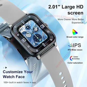 Alternative view of 2026 Smart Watch Android IOS Phone 2.01 Inch Color Screen Bluetooth Answer Call Fitness Watches Tracker Smartwatch Women Men New