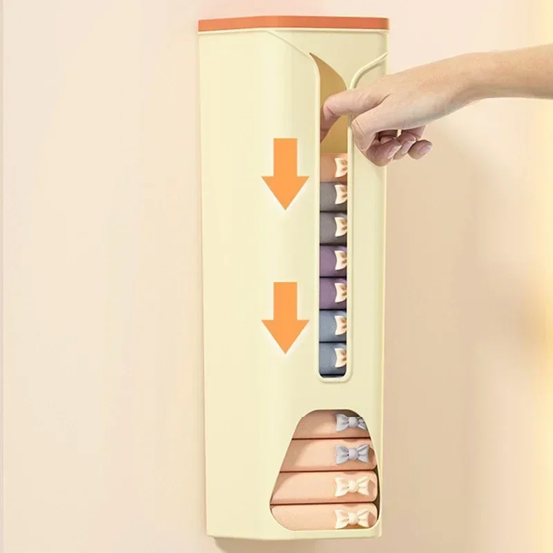 2PCS Wall-Mounted Underwear Storage Box Closet Hanging Underwear Panties Bag Organizer Dispenser Socks Garbage Holder Home 6