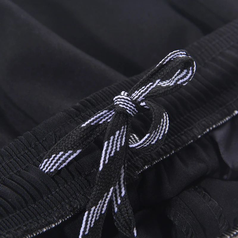 Adult Large Chef Pants Men Hotel Restaurant Food Service Black Staff Work Wear Black Loose Smooth Elastic Band Kitchen Costumes