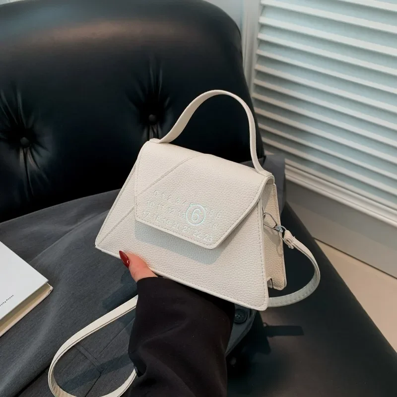 Autumn Winter Luxury Crossbody Bag Women's New Fashion Trapezoidal Hand-held Solid Color Versatile Texture Female Shoulder Bag