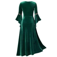 Halloween Women Dress Costumes For Women Long Sleeve Medieval Cosplay Vintage Vampire Witch Victorian Gothi Bandage Dress - Image 2