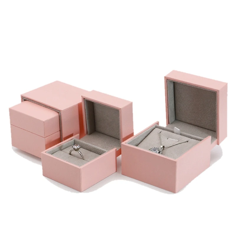

Drawer Jewelry Box Packaging for Ring Pendant Necklace Bracelets Cases Female Jewellery Cases Decoration Lover Gifts