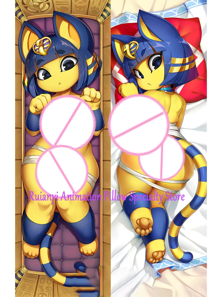 

Dakimakura Anime Ankha Double-sided Print Life-size Body Game Pillow Cover Bedding Gifts