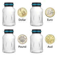 Electronic Piggy Bank Counter Coin Digital LCD Counting Coin Money Saving Box Jar For USD EURO Money Saving Box Kids Gifts 2