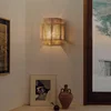 Tigmi Raffia Wall Lamp rustic linen lamp Bedroom Bedside Lights Dining Room Living Room Aisle Japanese home indoor Light 4