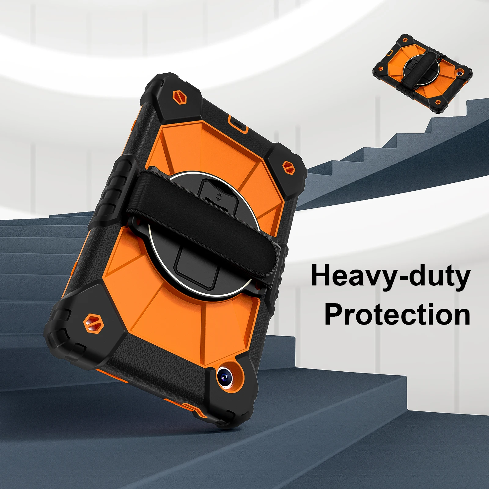 360-Degree Rotating Kids Tablet Case with Shoulder Strap