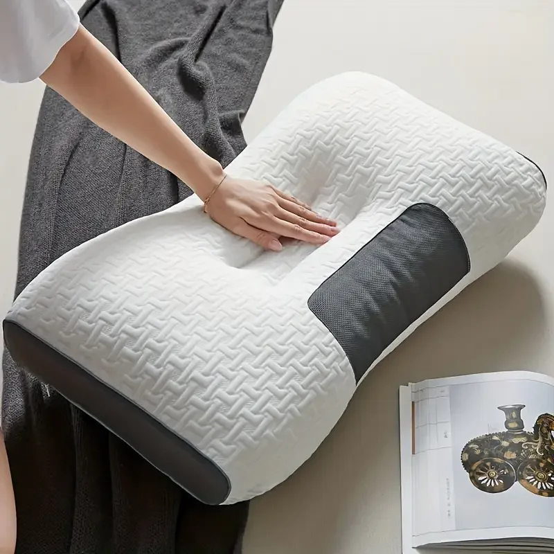 Knitted  Cotton Neck Pillow, Soft, High-Quality Pillow Core, Removable Pillowcase 4