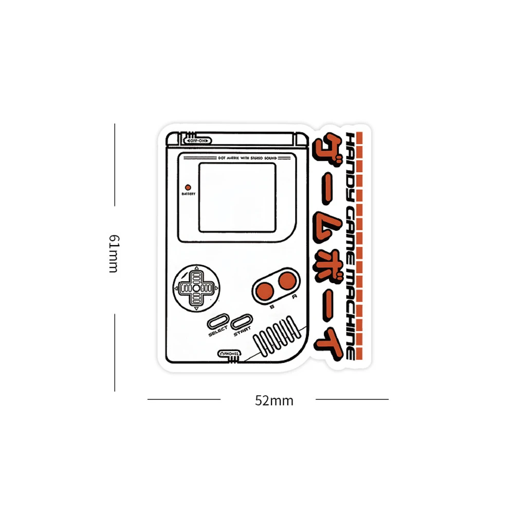 10/30/50pcs Cartoon Retro Video Game Console Stickers Cool Gamepad Joystick Graffiti Sticker Helmet Notebook Bike Phone Decals - 4
