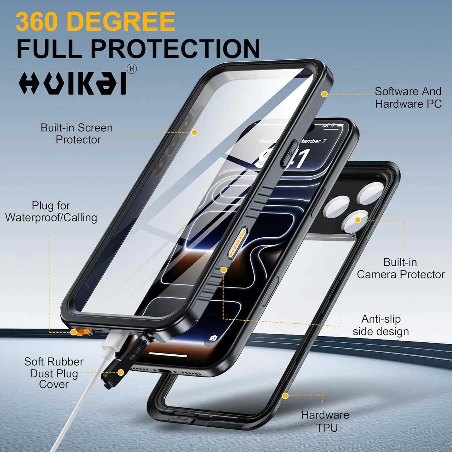 Ultimate Waterproof and Dustproof Full-Body Protective Smartphone Case