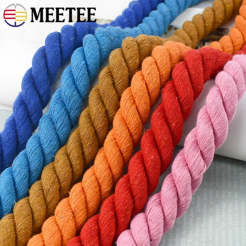 1M 20mm Twisted Cotton Cord High Tenacity Cotton Rope Push-pull Bag  Decorative Ropes DIY Home Textile Belt Strap Craft