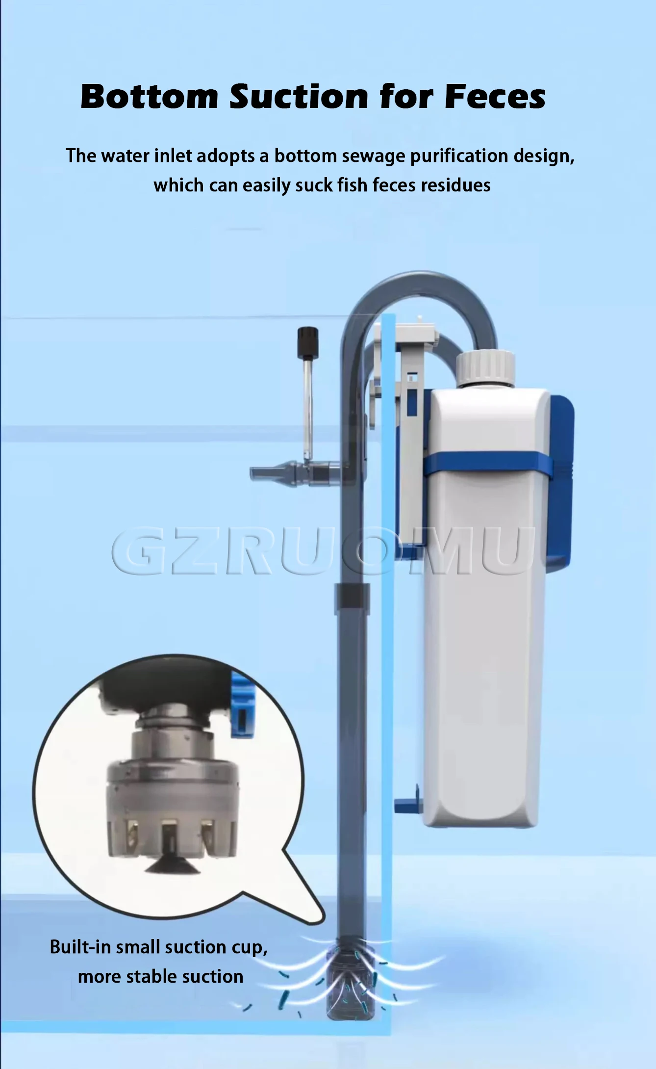 New 3 in 1 Fish Tank Filter YBF-500 Oxygen Filtration Integrated Machine Water P