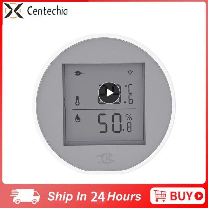 

Беспроводной смарт-датчик температуры и влажности Tuya, Wi-Fi, работает в помещении с Alexa Home и поддержкой приложения Smart Life