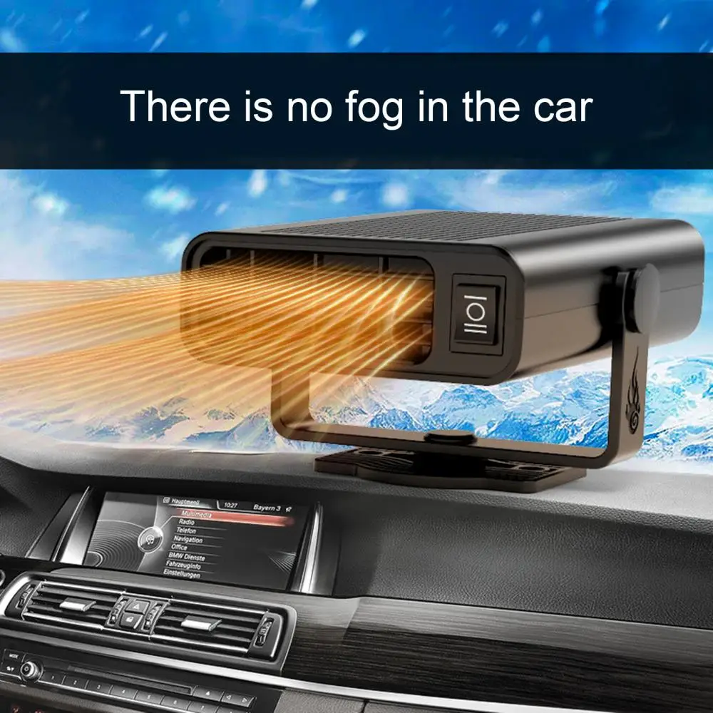 Car Heater Winter Portable Fan Electric 12/24V Windscreen Defroster Demister