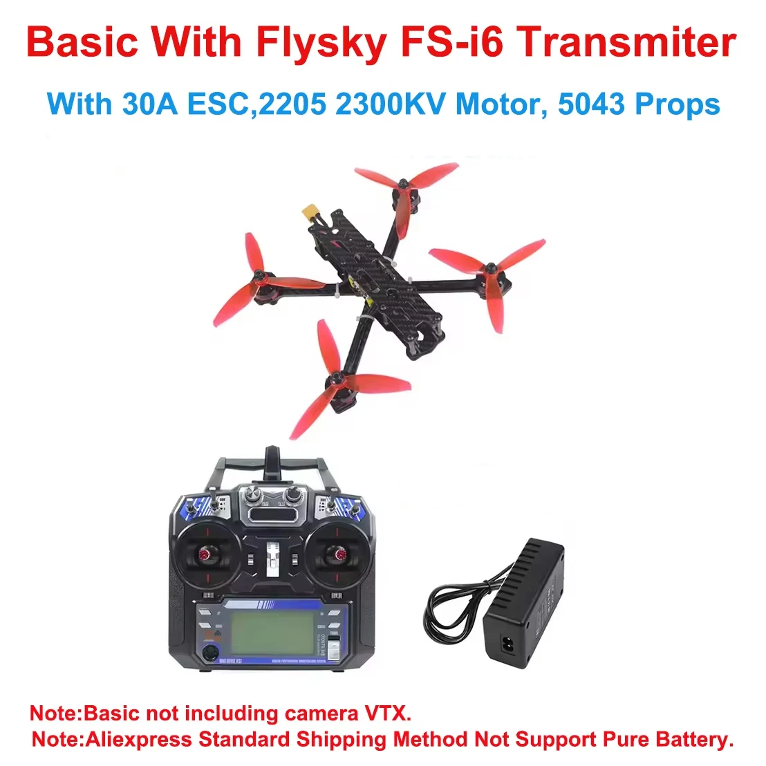 Drone FPV EMAX Tinyhawk II RTF avec télécommande FS-i6, prêt pour la course et le freestyle.