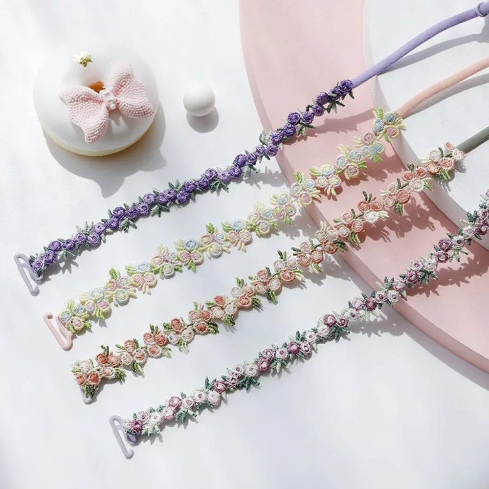 Anti-slip Floral Bra Straps Elastic Flower Shoulder Straps Polyester Adjustable Lingerie Strap Belt Wedding Party Dress 1 pair (bra straps,invisible bra straps)