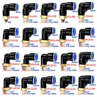 5PCS PL Series Straight Pneumatic Fittings - 12mm Hose to 1/8" 1/4" 3/8" 1/2" Thread Air Pipe Quick Connector for Compressor 6