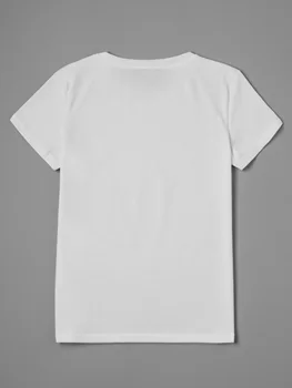 Women's Letter Print Casual Short Sleeve T-shirt for Spring & Summer - Image 2