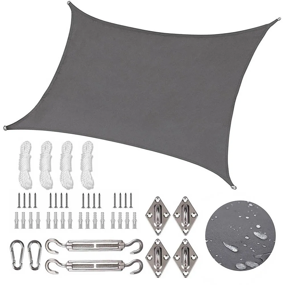 Parasole Vela Rettangolo Baldacchino Tende Per Esterno Patio Pergola Copertura Parasole Vele Uv Blocking Canovas Copre Tenda Da Sole Giardino