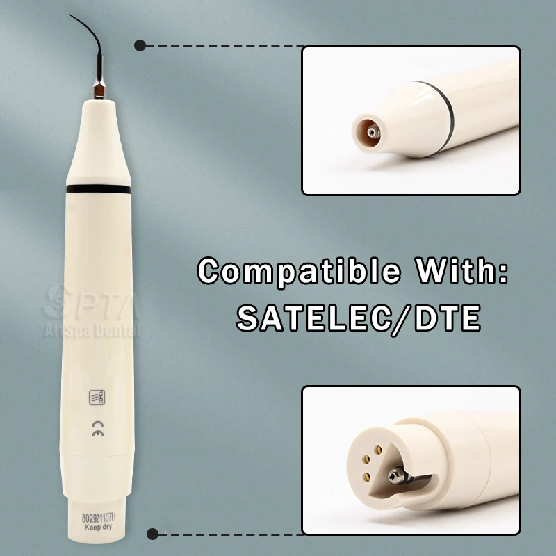SPTA Dental Equipment For Ultrasonic Scaler Detachable Handpiece  Piezo Scaler Tip Compatible With SATELEC DT E WOODPECK EMS VRN 3