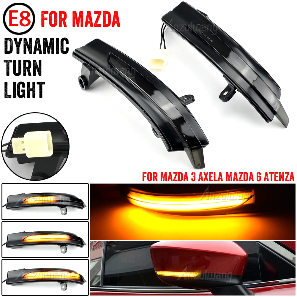 1Pair LED Dynamic Turn Signal Blinker Side Mirror Indicator Light For