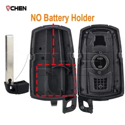 Premium Key Fob Shell Case - Smart Remote Cover Housing, 3 - Button Design (No battery holder)