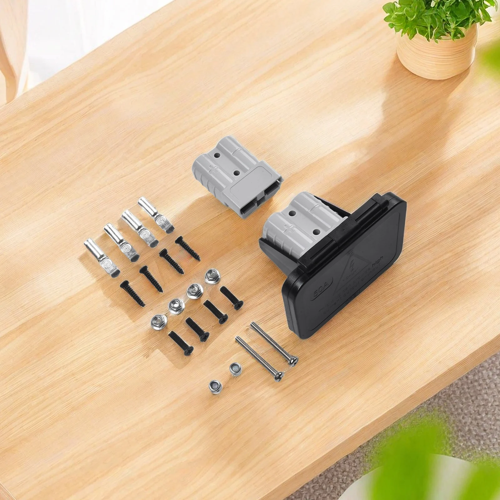 Twin Dual Flush Mount Bracket For Anderson Plug Power Connection For 12-6 AWG Diameters Ranging 1 Set wire connector,wire connector terminals,electrical connectors,cable connector,electrical connector,power plug,power plugs