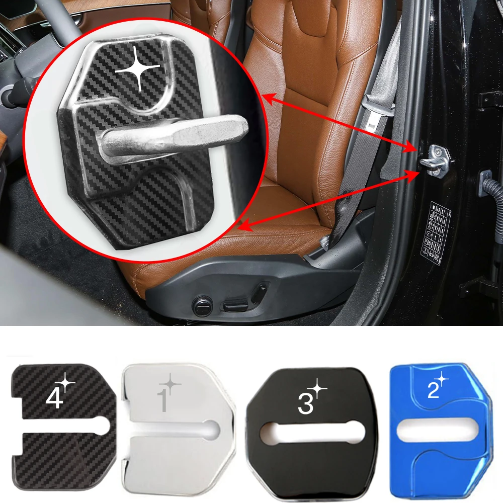 Car Door Lock Cover Auto Emblems Protection Case Stickers for Polestar