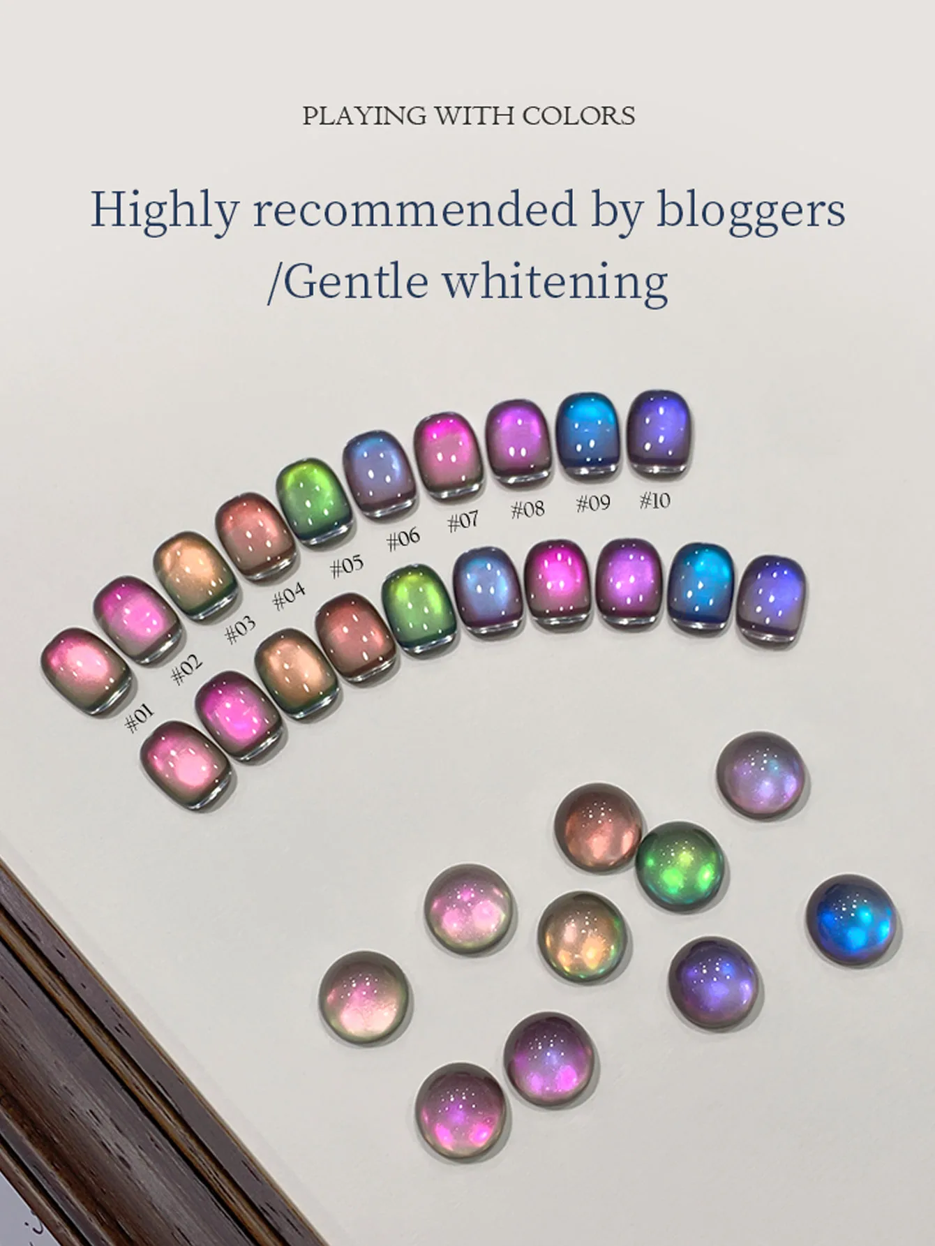 12 ml Gel-Nagellack Golden Mirage Cat Eye Gel-Nagellack-Set – 10 Farben Glitzer Rot Grün Blau Braun Rosa Weihnachts-Gel-Nagelset – Detail 9