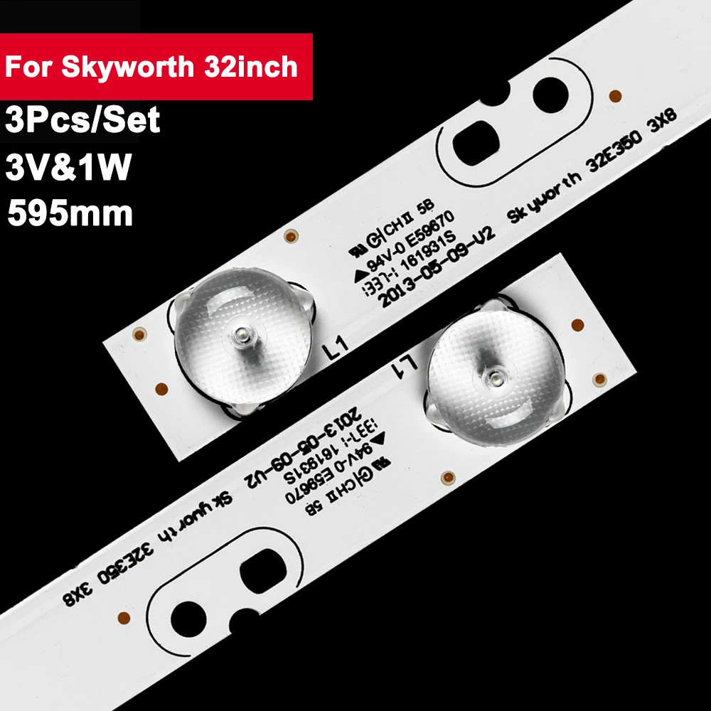 

3V 3Pcs Led Backlight Strips TV Repair for Skyworth 32inch SW32D08-ZC14C-01 YE-32E36S 32E350E 32E320W 32E360E 32E5DHR 32E310C