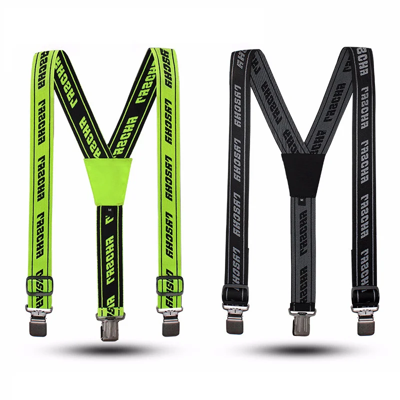 Motorcycle Y-back Riding Suspender Duty Braces Pant Suspenders Elastic Adjustable Straps For Motorbike Racing Pants Suspender