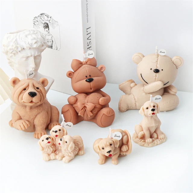 Set of Love Candle Bear